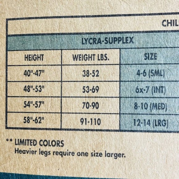 3 Pairs Leo's 414-21 Black Girl's Size 6x-7 Intermediate Firm Convertible Tights - Picture 8 of 9